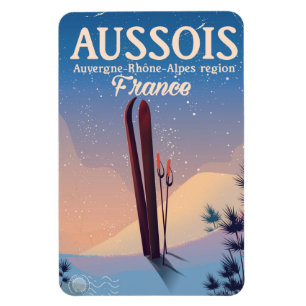 Magnet Flexible Aussois Auvergne-Rhône-Alpes France affiche de ski