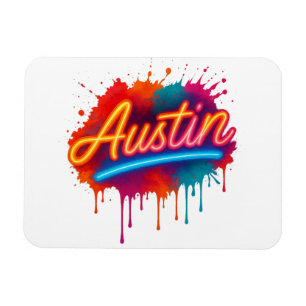 Magnet Flexible Austin Neon Street Art & Poster Design