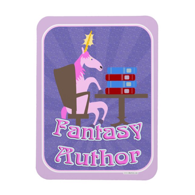 Magnet Flexible Auteur de l'Imaginaire Unicorn Fun Writing Slogan (Vertical)