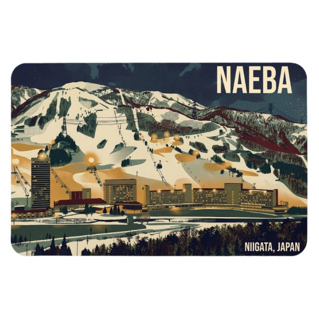 Magnet Flexible Authentic Japan Snow Culture – Naeba, Niigata 2 (Horizontal)