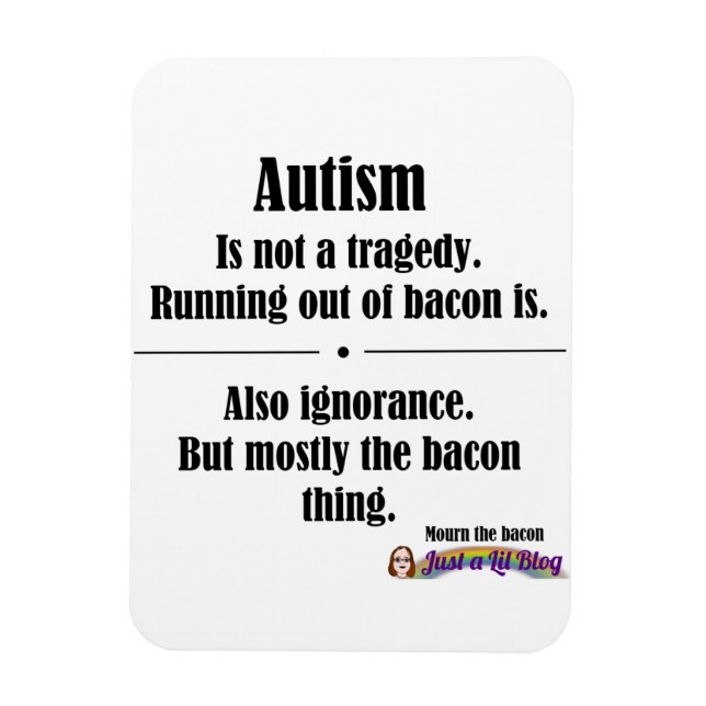Magnet Flexible autisme bacon tragédie voiture aimant (Vertical)