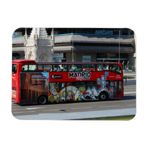 Magnet Flexible Autobus de touristes, Madrid