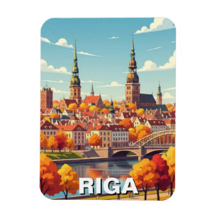 Magnet Flexible Automne à Riga Lettonie Voyage