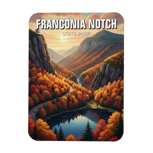 Magnet Flexible Automne en Franconia Notch State Park Travel (Vertical)