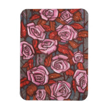 Automne Rose Floral Art Rustique Fleurs rose Orang