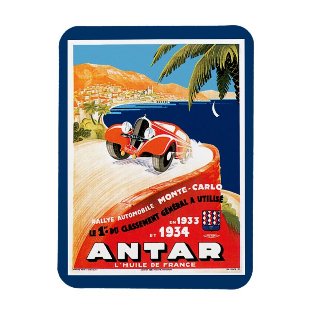 Magnet Flexible Automobile Monte Carlo de Rallye (Vertical)