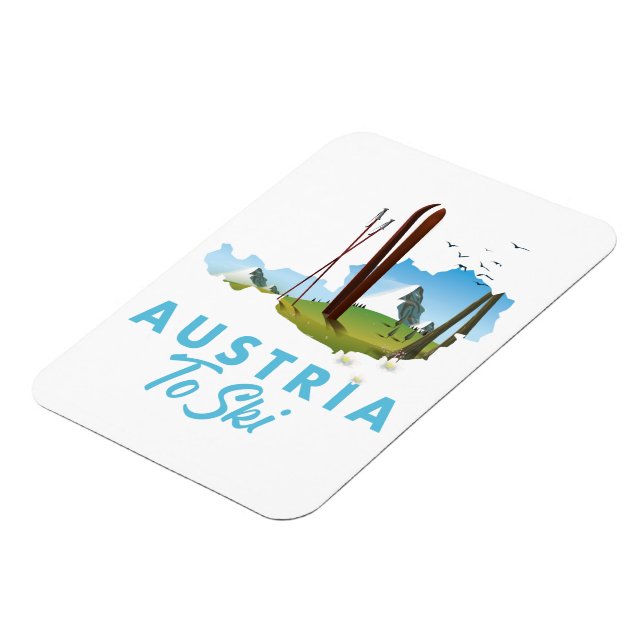 Magnet Flexible Autriche pour skier. (Côté Gauche)