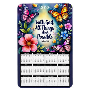 Magnet Flexible Avec Dieu, Tout Est Possible Calendrier 2025