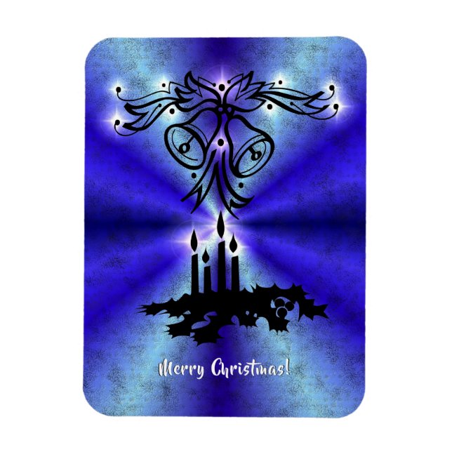 Magnet Flexible Avent, Artdeco de Noël sur Blue Green Rainbow (Vertical)