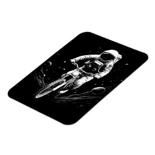 Magnet Flexible Aventure spatiale de vélo d'astronaute cosmique