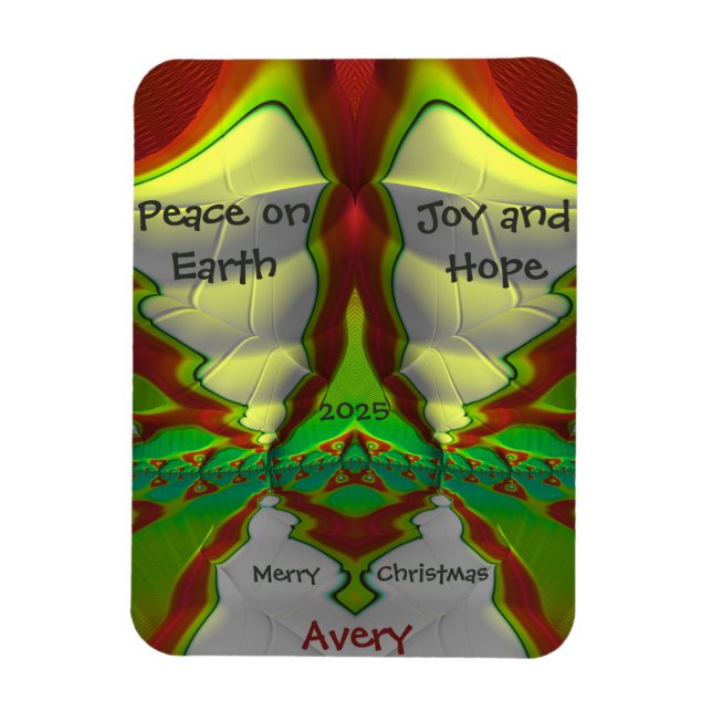 Magnet Flexible AVERT ~ CHRISTMAS carte brillant! ~ (Vertical)