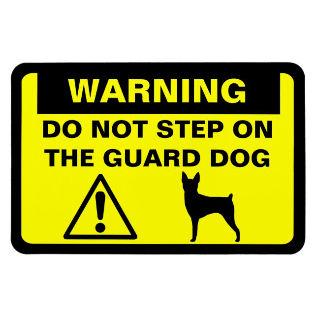 Magnet Flexible Avertissement de chien de garde Toy Fox Terrier (Horizontal)