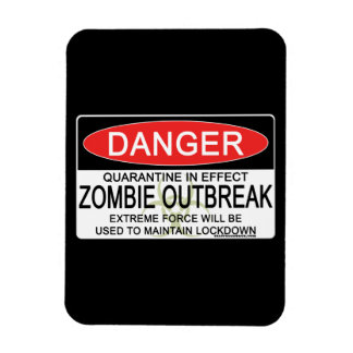 Magnet Flexible Avertissement - Épidémie de virus Zombie