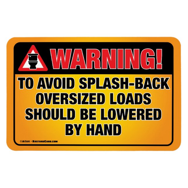 Magnet Flexible AVERTISSEMENT - Évitez l'aimant de salle de bain à (Horizontal)