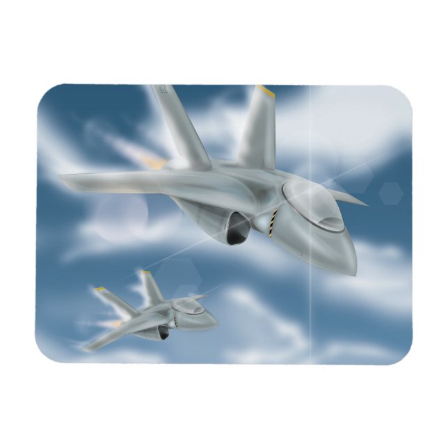 Magnet Flexible Avion à réaction militaire (Horizontal)