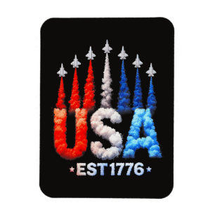 Magnet Flexible Avions de chasse du 4 juillet Usa Patriotique