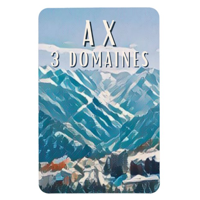 Magnet Flexible Ax 3 Domaines Station de ski (Vertical)