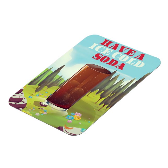 Magnet Flexible Ayez un soda glacé Publicité. (Côté Gauche)