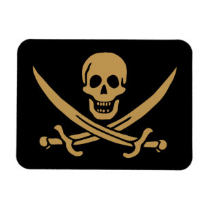 Magnet Flexible Aztec Gold Crâne et cutlass Pirate Calico Jack