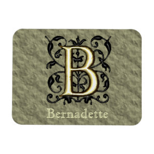 Magnet Flexible B - Embossed Vintage monogram (or)