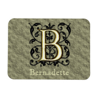 Magnet Flexible B - Embossed Vintage monogram (or)