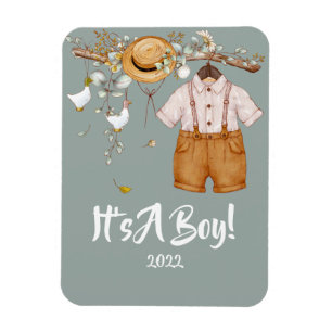Magnet Flexible Baby Boy Boho Verdure rustique