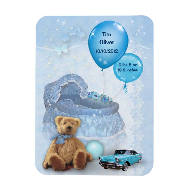 Magnet Flexible Baby Boy personnalisable (Vertical)