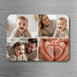 Magnet Flexible Baby Photo Picture Collage Instagram Square<br><div class="desc">Bring your baby’s most adorable moments to life with this Baby Photo Collage Instagram Square Magnet. Designed with a trendy, social-inspired layout, this custom magnet fits your favorite baby photos in a clean square grid—just like your favorite Instagram posts. Add a name, birth date, or short caption for a personal...</div>