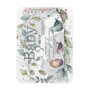 Magnet Flexible Baby shower naturel Watecolor