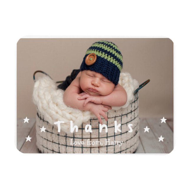 Magnet Flexible Baby Thank You Photo  (Horizontal)