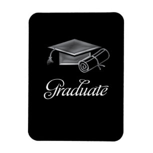 Magnet Flexible Bac de diplôme et diplôme Black & Silver 3D Look