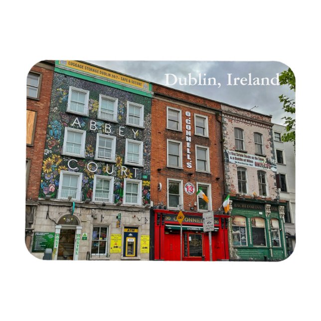 Magnet Flexible Bachelor's Walk coloré à Dublin, Irlande (Horizontal)