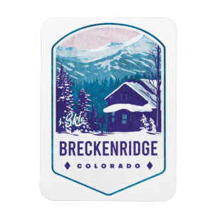 Magnet Flexible Badge de ski Breckenridge Colorado