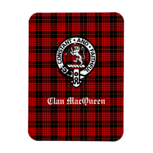 Magnet Flexible Badge du blason du clan MacQueen et tartan