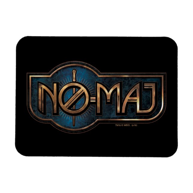 Magnet Flexible Badge NO-MAJ™ en or et marbre (Horizontal)