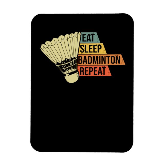 Magnet Flexible Badminton Rétro Vintage (Vertical)