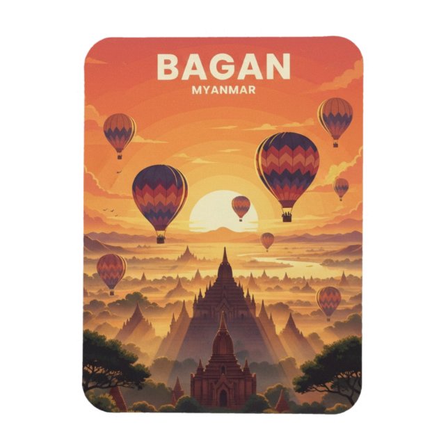 Magnet Flexible Bagan Myanmar Travel (Vertical)
