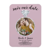 Bague de fiançailles Dusty Rose avec diamant rose