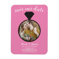 Bague de mariage rose bubble gum Photo Enregistrer