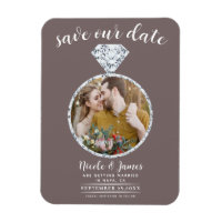 Bague Diamant Taupe Champignon Envoi Save the Date