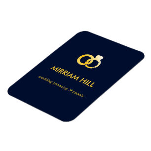 Magnet Flexible Bagues or bleu foncé wedding planner