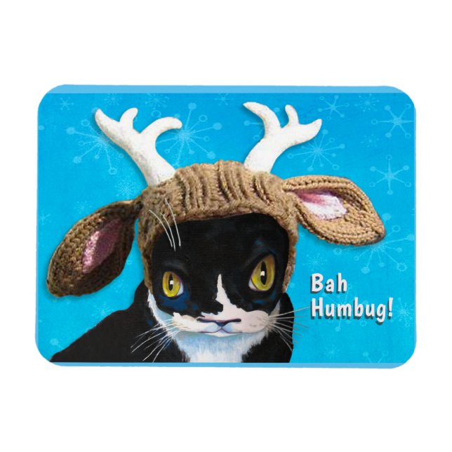 Magnet Flexible Bah Humbug Cat (Horizontal)