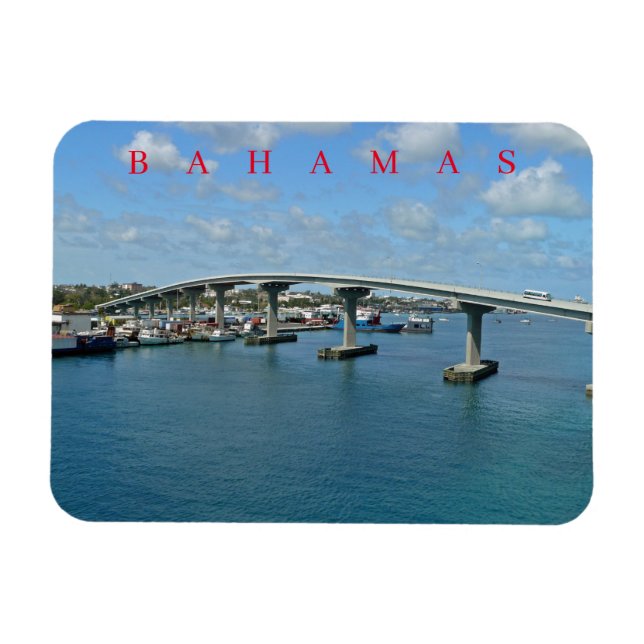 Magnet Flexible Bahamas Paradise Island Bridge vue réfrigérateur a (Horizontal)