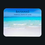 Magnet Flexible Bahamas Tropical Beach avec une mer turquoise<br><div class="desc">Un aimant flexible avec une plage de sable tropical. Une magnifique mer turquoise au loin et des eaux cristallines qui caressent une plage de sable. Un ciel bleu vif dans l'arrière - plan. Texte : Bahamas. État d'esprit tropical.</div>
