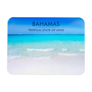 Magnet Flexible Bahamas Tropical Beach avec une mer turquoise