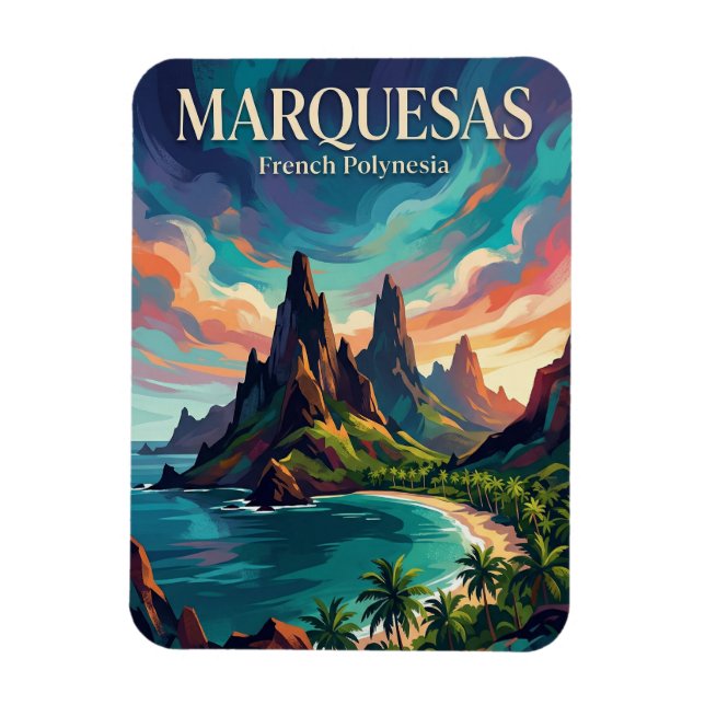 Magnet Flexible Baie d'Anaho Polynésie française (Vertical)
