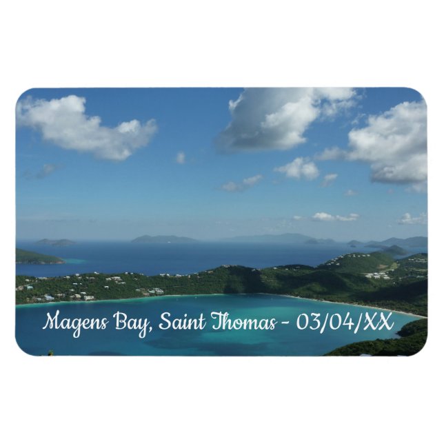 Magnet Flexible Baie de Magens, scene de l'île St Thomas Beautiful (Horizontal)