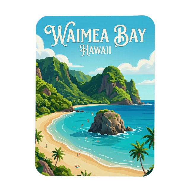 Magnet Flexible Baie de Waimea États-Unis (Vertical)