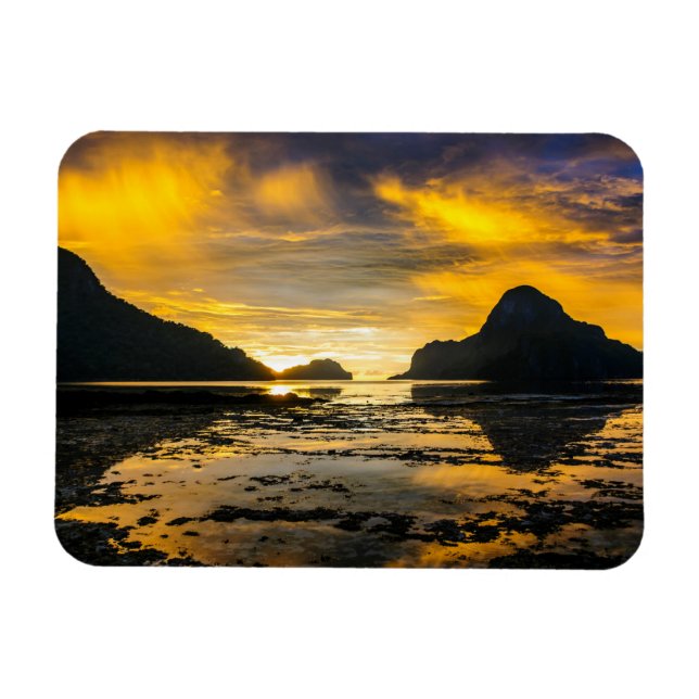 Magnet Flexible Baie d'El Nido au coucher du soleil (Horizontal)