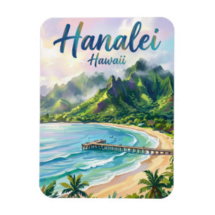 Magnet Flexible Baie d'Hanalei Hawaï
